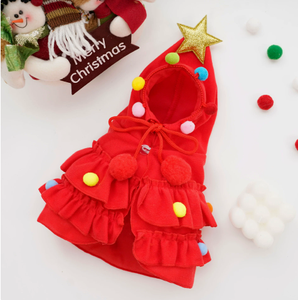 Cape de Noël pour chien, costume mignon pour chiot, tissu doux, tenue de fête pour petits et moyens chiens - Product Image 1