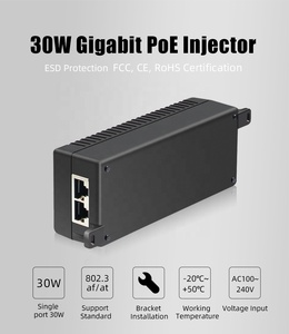 Đầu Phun Gigabit PoE 1000Mbps DC52V 30W Đầu Ra IEEE 802.3af Khi Cấp Nguồn Qua Ánh Sáng <span class=keywords><strong>Ethernet</strong></span> Bảo Vệ Bộ Chuyển Đổi PoE Cho AP Không Dây - Product Image 5