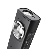 Lampe torche LED multifonctionnelle, torche à laser rouge, en alliage d'aluminium, rechargeable, avec aimant puissant