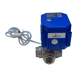 วาล์วบอลไฟฟ้ามอเตอร์ขนาดเล็ก 5V/220V เกลียว 3 ทาง DN15 <span class=keywords><strong>1</strong></span>/2'' SS304 สแตนเลสสตีล ป้องกันน้ำและก๊าซ ทนอุณหภูมิต่ำ ได้รับการรับรองมาตรฐาน IP67 CE - Product Image 1