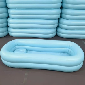 Newly Upgraded PVC <b>Inflatable</b> Bathtub Elderly Medical <b>Bathing</b> Pool with Cover for Outdoor Use - Product Image 2