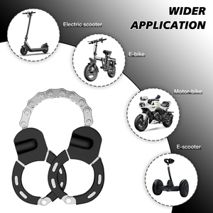 UMEDO Acier Trempé Enduit De Silicone Menottes Forme Garde De Sécurité Contre Le Vol Heavy Duty Moto Vélo Grip E Scooter Serrure - Product Image 3