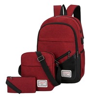 3Pcs Notebook Storage Computer Business Bag Oxford Sacs à dos pour ordinateur portable pour hommes