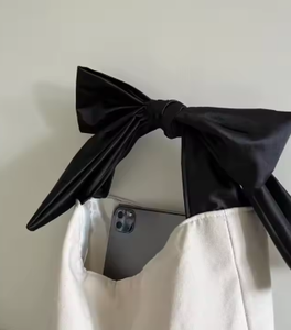 Sac à main vierge, logo personnalisé pour femmes, lettres imprimées sur la poignée noire - Product Image 4