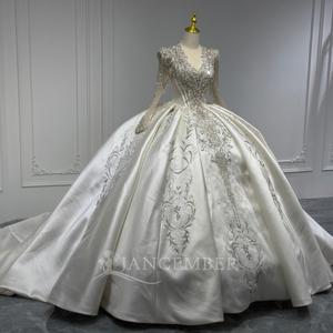 Robe de mariée de luxe Xs225, style princesse, brodée et ornée de sequins, coupe personnalisable pour occasions spéciales, Jancember - Product Image 3