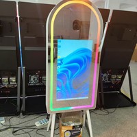 Neuer 2026 Beliebter Magic Mirror DSLR Fotoautomat mit 65-Zoll-Rahmen, 32-Zoll-Touchscreen, Sofortdruck & Flightcase