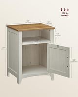 Ensemble de 2 tables de chevet style ferme, table d'appoint en bois avec porte de style grange, rangement ouvert, armoire de chevet pour la décoration de chambre