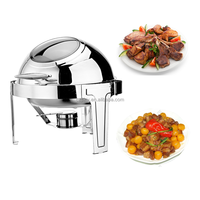 Fourniture d'hôtel Chauffe-plat rond Réchaud pour buffet Réchaud pour buffet doré Réchauffeur de plats 9L pour traiteur