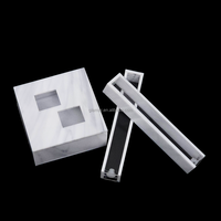 Cadeau de Noël : 2 salières épicées Judaica juive avec base amovible en acrylique, marbre blanc et lucite, ensemble de salières et poivrières