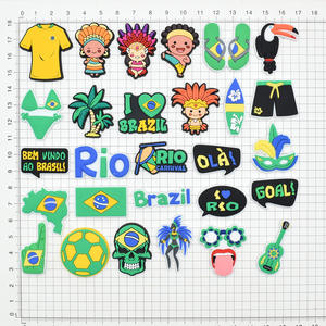 Hot Selling Brazilian Style <b>Shoes</b> <b>Charms</b> Football <b>Shoes</b> Decorations With Soccer <b>Shoes</b> Buckles and Buttons Rubber Clog - Product Image 4