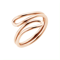 Bijoux personnalisés en gros argent sterling 925 or 18 carats vermeil très poli vente en gros bague de voyage classique à boucle unique