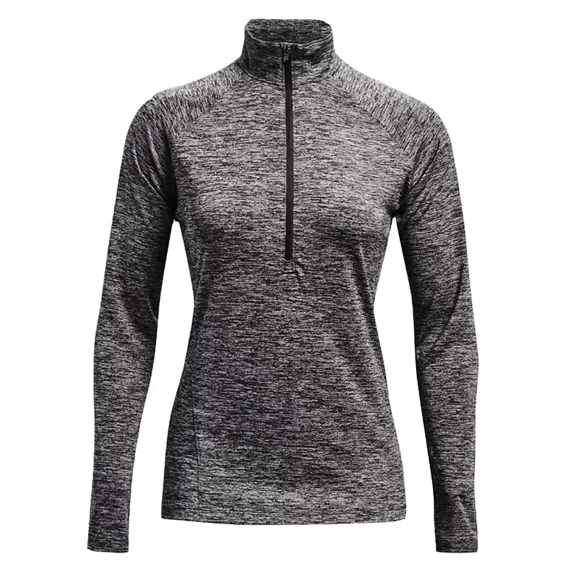 Leistung Reiß verschluss Pullover Frauen Sport Yoga Viertel Reiß verschluss Sweatshirt benutzer definierte halbe Reiß verschluss Sweatshirts ohne Tasche