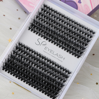 Cils en grappe SP 240 280 pièces 30D 40D C D Curl Cils individuels Plateau mixte Kit d'extension de cils DIY avec colle et scellant et pince