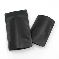 100% Recycle Biodegradable Custom Logo Resealable Matte Black PVC Foil Mylar Ziplock Bags