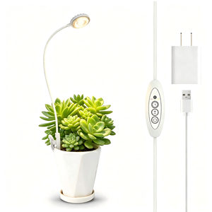 Full spectrum clip on lamp Indoor flowering <b>plant</b> <b>light</b> USB powered grow <b>light</b> Timer <b>plant</b> lamp for <b>plants</b> - Product Image 1