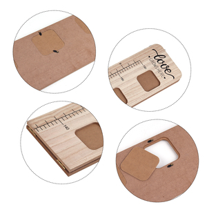 Tableau de croissance en bois Pafu pour enfants avec cadres photo chambre pépinière décor souvenir cadeau jalon marqueurs tableau de hauteur pliable - Product Image 3