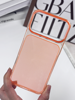 Coque de téléphone antichoc PC Street Fashion avec protection d'écran, sensation originale de la machine, couleur orange, pour 17 Pro/17 Promax/16 Promax/15/14