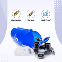 Bouteille d'eau portable 2-en-1 de 24 oz avec double compartiment, sans BPA, pour shaker de protéines et filet mélangeur, idéale pour la gym et l'extérieur