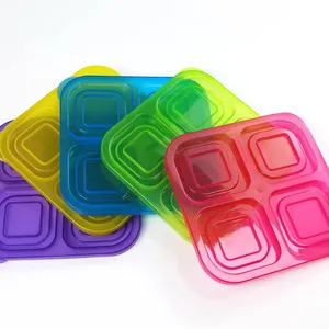 صندوق غداء بلاستيكي مقسم للأطعمة الخارجية من الصين طقم أواني طعام مع فاصل الوجبات الخفيفة للغداء والوجبات الخفيفة