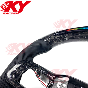 พวงมาลัยรถแข่งสไตล์คาร์บอนไฟเบอร์ LED แบบกำหนดเอง สำหรับ Ford Mustang GT GT350 GT500 Shelby ปี 2024-2026 - Product Image 2