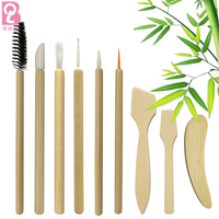 Beiqili 50 pièces Applicateurs de mascara jetables en bambou écologiques avec manches en nylon noir, Brosse à cils, Hisopos de maquillage
