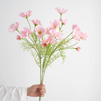 Bunga Daisy Buatan 6 Tangkai Kecil Segar Alami, Kain Sutra Buatan Tangan, Gerbera Palsu, Dekorasi Pernikahan, Rangkaian Bunga