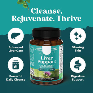 Cápsulas Nutritivas para el Hígado OEM, 60 Cápsulas, Cápsulas de Cardo Mariano, Desintoxicación y Limpieza del Hígado, Compuesto Herbal para el Cuidado de la Salud del Hígado - Product Image 4