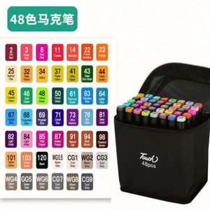 Hot Selling 24/36/48 Colors Dual Tip Art Drawing Markers Permanent Alcohol Marker Pen Set With Shoulder Pen Bag - Product Image 5