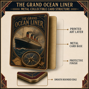 Colección de Tarjetas Metálicas Premium The Grand Ocean Liner para Coleccionistas Profesionales y Amantes del Arte Náutico Vintage - Product Image 5