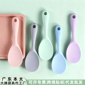 Cuillère à riz en silicone antiadhésive, résistante à la chaleur, pour cuiseur à riz, ustensile de cuisine - Product Image 4