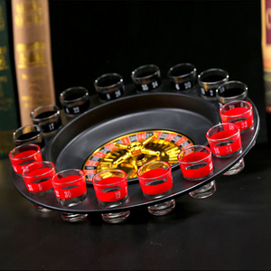 Commercio all'ingrosso della fabbrica 16 pezzi ussiano per bere <span class=keywords><strong>Roulette</strong></span> gioco vassoio Karaoke partito <span class=keywords><strong>Roulette</strong></span> gioco di vetro tazza giradischi - Product Image 4