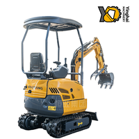 Mini Excavadora Hengwang HW13 de 1 Tonelada, Pequeña Excavadora para Jardín y Granja