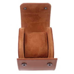 Custom Logo Luxury Watch Bag Black Brown Green PU Leather Watch Storage Case Travel Suede Watch <strong>Roll</strong> Packaging <strong>Box</strong> - Product Image 6