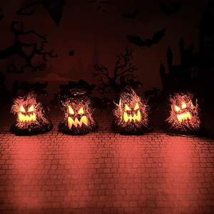 Nouvelle décoration d'Halloween, arbre démoniaque en résine, article décoratif en résine lumineux à LED - Cadeau créatif d'Halloween - Product Image 2