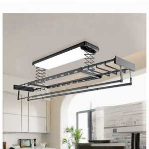 Séchoir à linge électrique intelligent avec éclairage intégré, télécommande, et fonction de levage pour balcon - Product Image 3