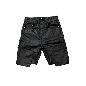 DENIMGUYS Personnalisé Brodé High Street Hommes Cirage Enduit Cargo Shorts Pantalon - Product Image 1