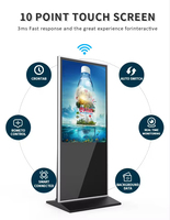 Mejor venta precio de fábrica reproductor de publicidad interactiva piso de pie cartel digital quiosco