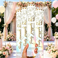 Canons à confettis papillons blancs de 30 cm, torsadables à la main, personnalisables, pour mariages, célébrations et fêtes