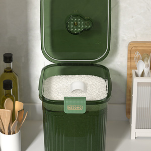 Mitong Transparent <b>Rice</b> Storage <b>Container</b> 10L Airtight Sealed Kitchen Rectangle Bucket For <b>Rice</b> Storage - Product Image 2