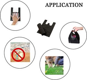 Huamaohengchun <b>Small</b> <b>Black</b> Plastic Trash <b>Bags</b> with Handles for Feminine Tampons Hygiene Products Disposal - Product Image 5