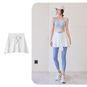 <span class=keywords><strong>Jupe</strong></span> de yoga pour femme à nouer à la taille, respirante, légère, <span class=keywords><strong>cache</strong></span>-cuisse, pour l'entraînement, à porter sur les leggings - Product Image 2