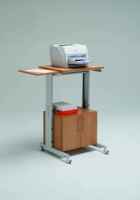 Bureau de travail multifonctionnel TWINCO, bureau d'ordinateur mobile réglable en hauteur avec roulettes