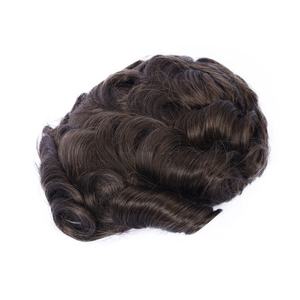 В наличии: Высококачественный мужской парик-накладка из натуральных индийских волос, моно-основа, размер для замены, мужской парик из натуральных человеческих волос, накладка на полиуретановой основе с кружевом для мужчин - Product Image 5