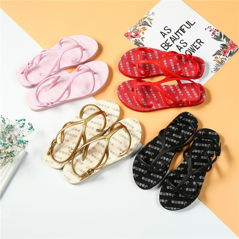 OEM Custom Flat Sandals Summer Beach Shoes EVA PVC Sandals for Women and Ladies