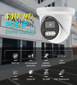 4MP DOME Ngoài trời trong nhà CCTV nhãn cầu mạng PoE <span class=keywords><strong>IP</strong></span> <span class=keywords><strong>camera</strong></span> với đầy màu sắc đêm bằng giọng nói phát sóng - Product Image 2