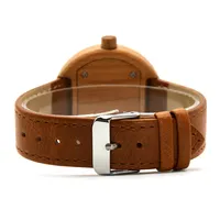 Watch 2022 Newest Design Minimalist Wood Watch Genuine Leather Watch
