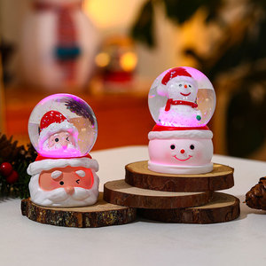 New Christmas glowing <b>crystal</b> ball ornament, Santa Claus glass ball figurine, Christmas Eve children's gift - Product Image 4