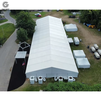 Tente d'entrepôt à structure en acier galvanisé, bâche en PVC, abri de stockage industriel pour marchandises en vrac
