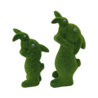 Statuette de Pâques en peluche, gnome, lapin, motif rocheux, en céramique, technique de flocage et de glaçure, pour Noël