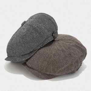 2024 Autumn Winter New Popular British <b>Berets</b> Men Women Fashion Trends Outdoor Herringbone Newsboy Cap - Product Image 6